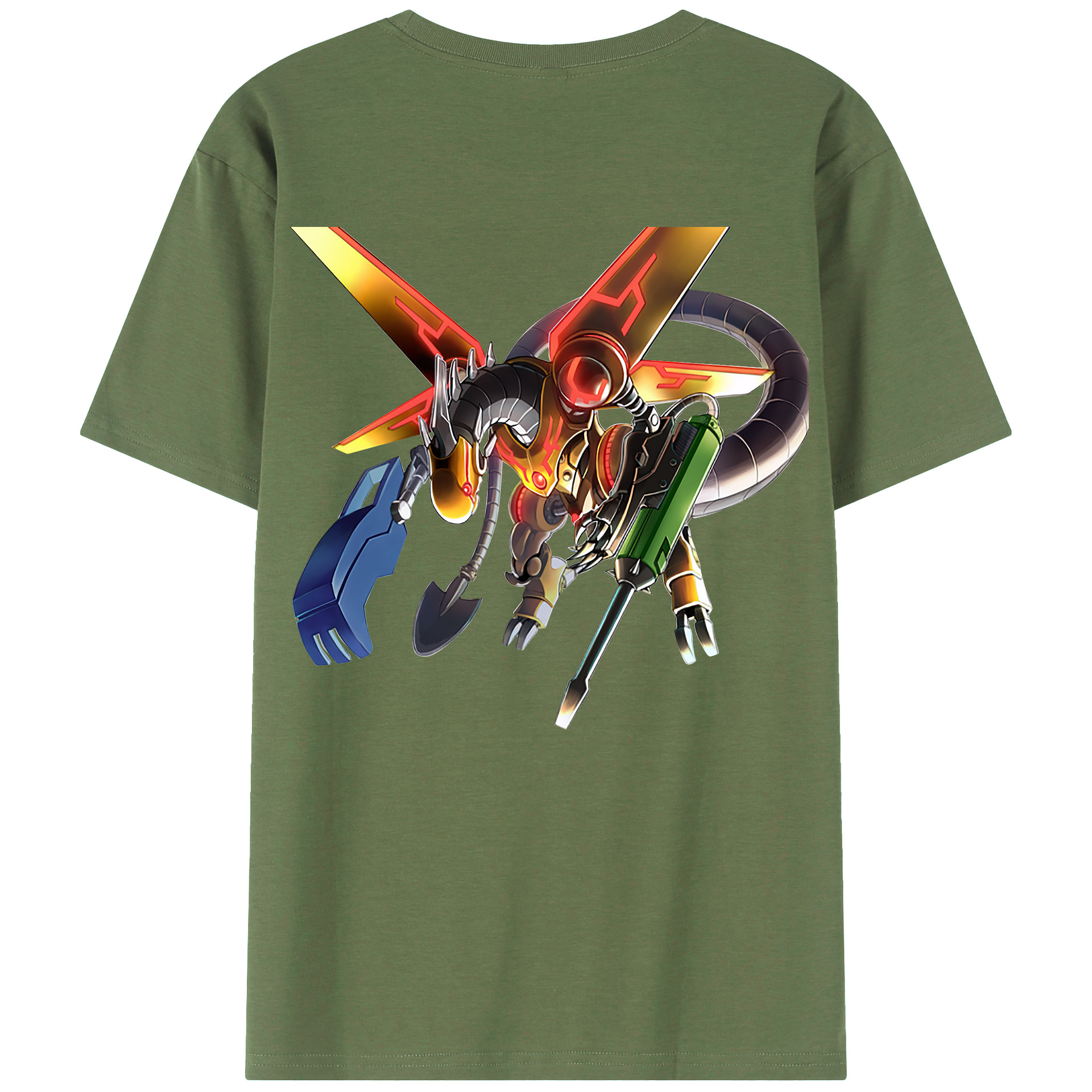 （画像用） 遊☆戯☆王 Yu-Gi-Oh! 綿100％ メンズ半袖Tシャツ（バックプリント） 通気性